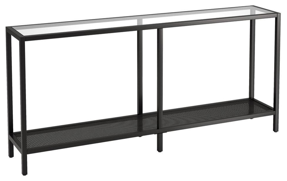 Rigan 64  x27 x27Wide Rectangular Console Table in Blackened Bronze   Contemporary   Coffee Tables   by BisonOffice  Houzz