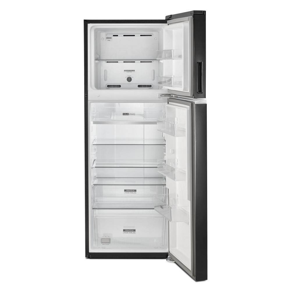 Whirlpool 12.9 cu. ft. Built-In and Standard Top Freezer Refrigerator in Black WRT313CZLB