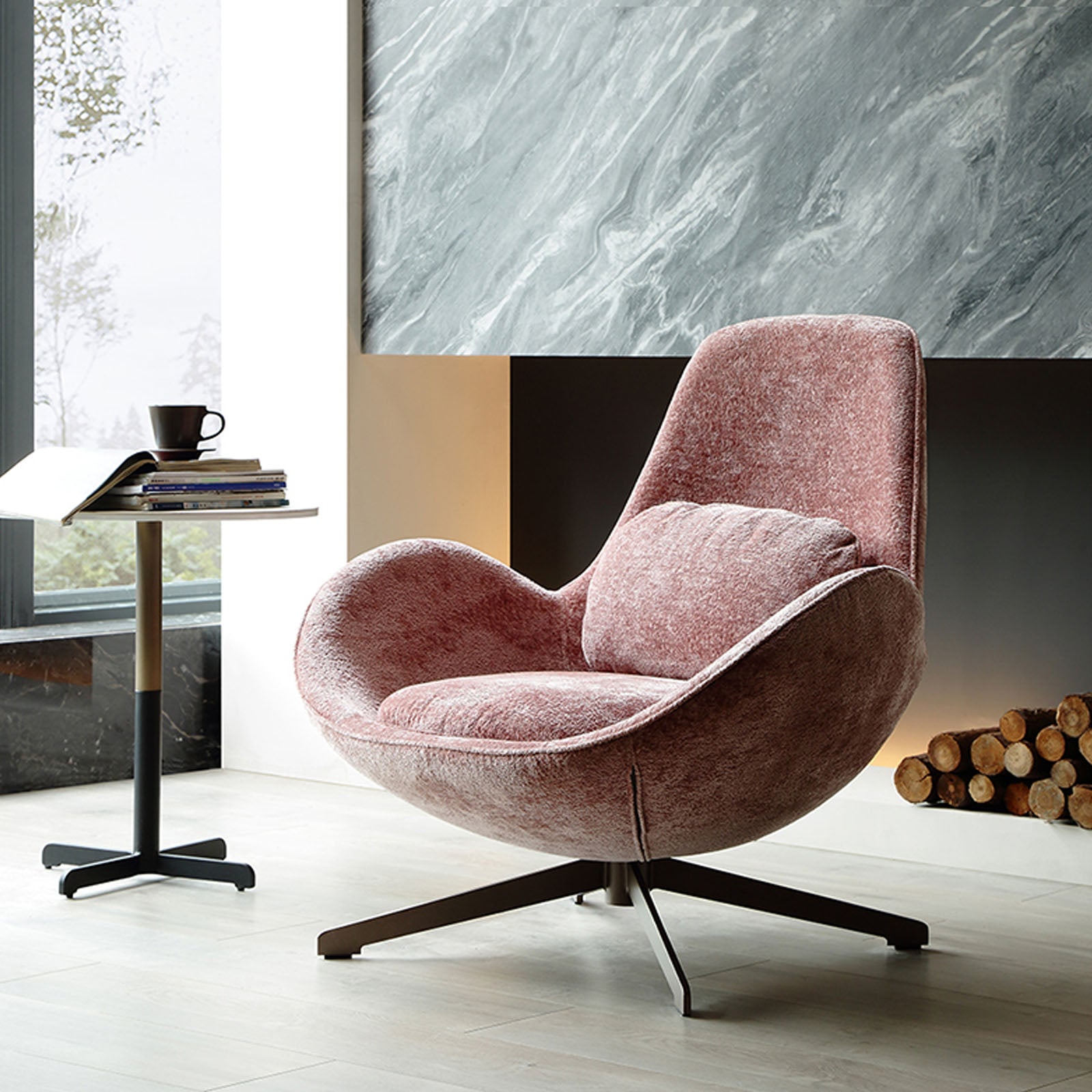 Vigo Swivel Lounge Chair Lc017-P