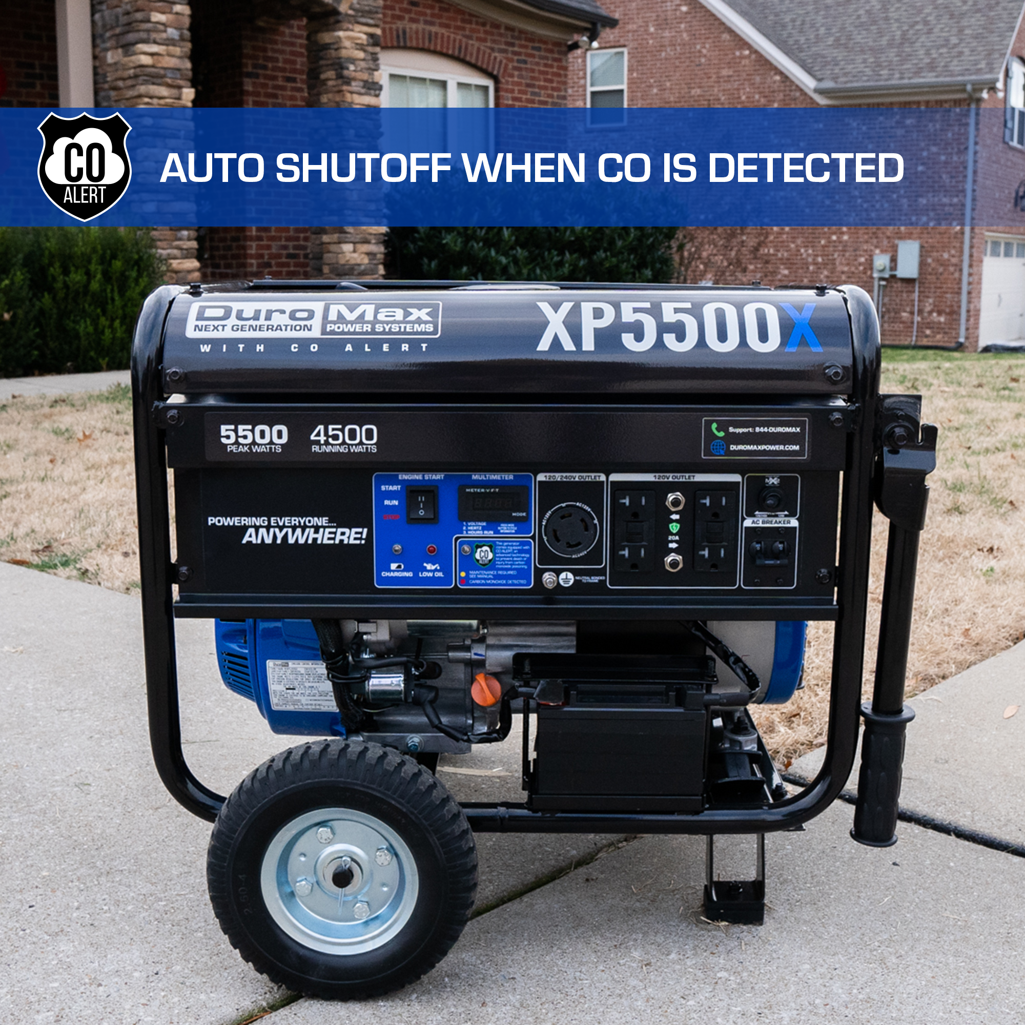 5,500 Watt Gasoline Portable Generator w/ CO Alert