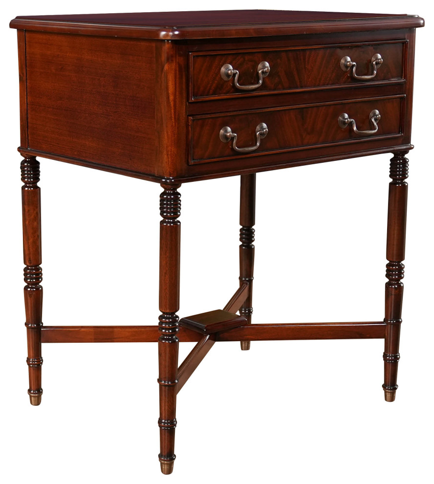 Mahogany Turned Leg Table   Traditional   Side Tables And End Tables   by Niagara Furniture  Houzz