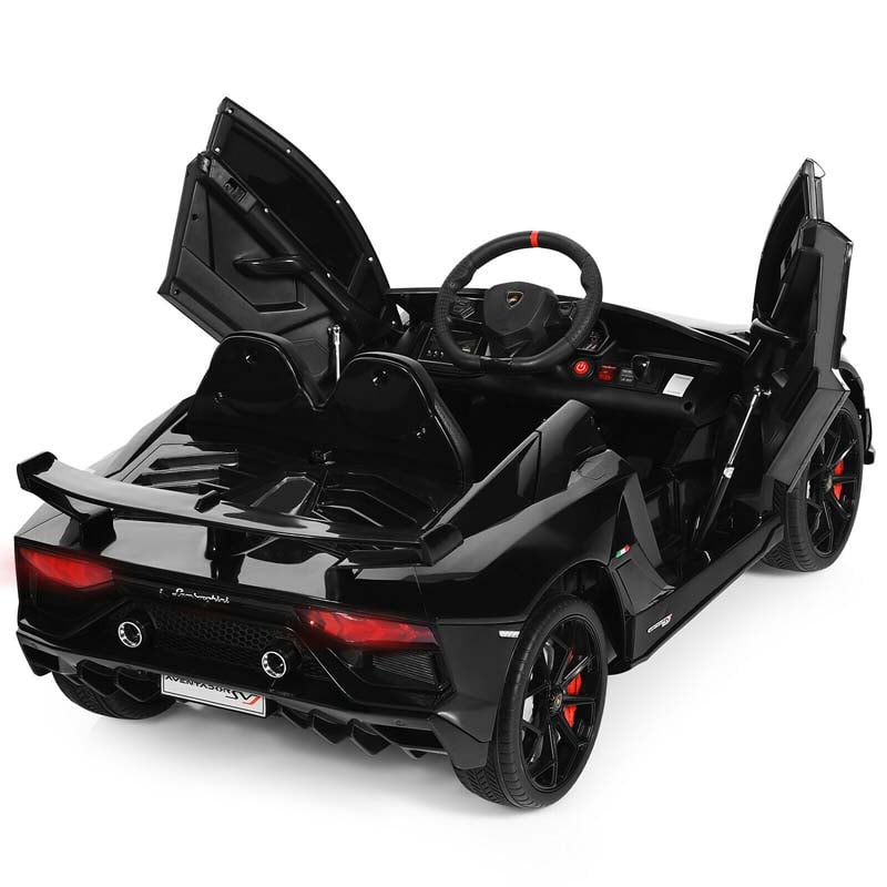 Licensed Lamborghini SVJ Kids Ride-On Car, 12V Battery Powered Sports Car Toy with Trunk & Remote