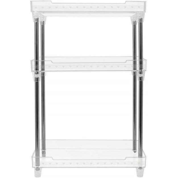 Sorbus 3 tier Clear Acrylic Organizer Shelf Stand Perfect Display For Cosmetics Toiletries Counter Vanity Desk Under Sink Organization