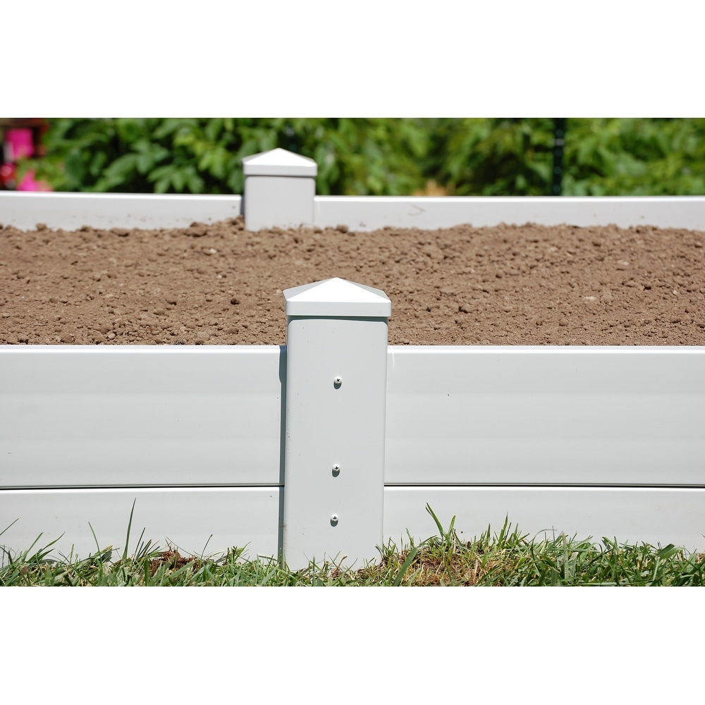 DuraTrel 4' x 8' White Vinyl Raised Garden Bed