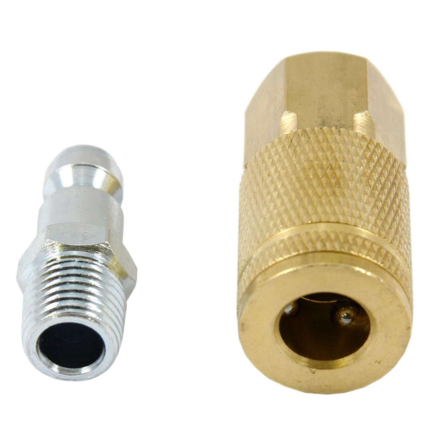 Forney Brass/Steel Air Coupler and Plug Set 1/4 in. 1/4 in. 2 pc