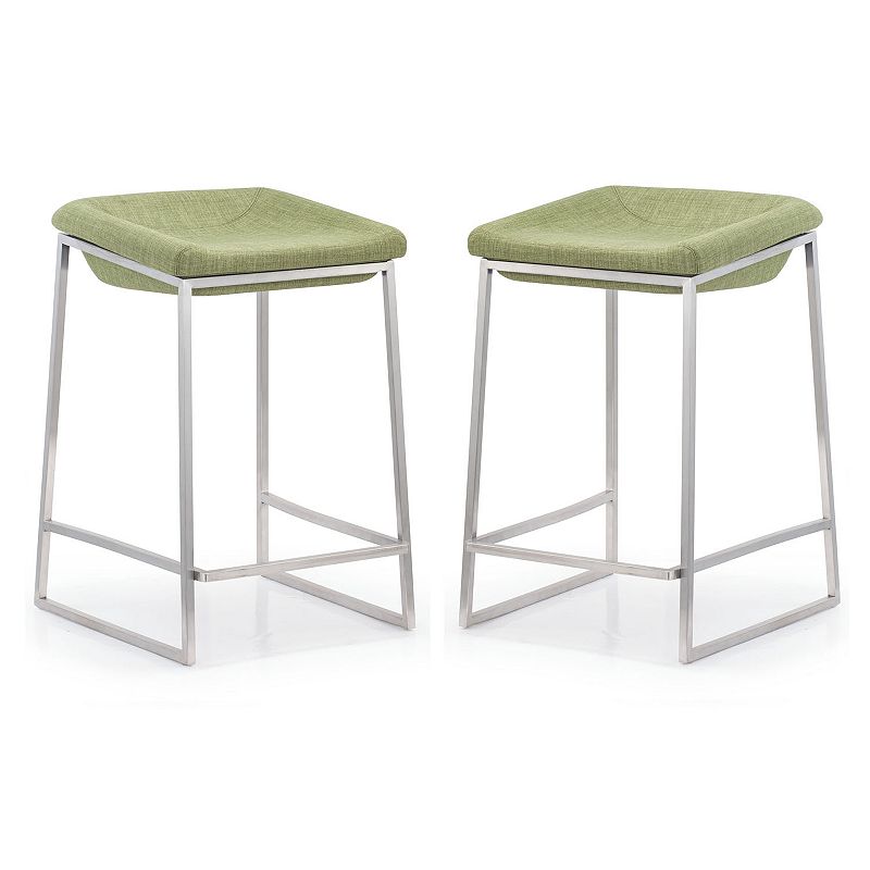 Zuo Modern 2-piece Lids Counter Stool Set