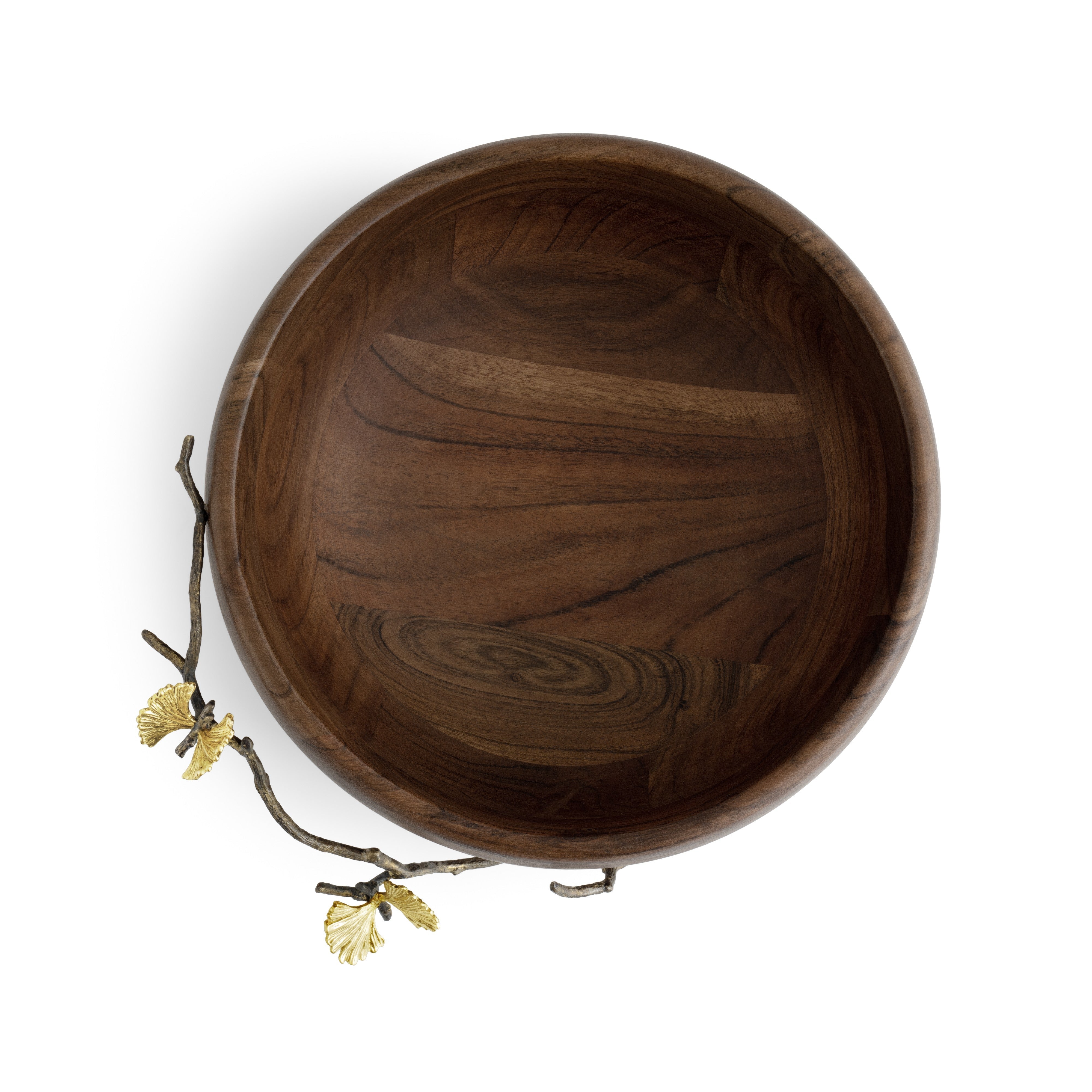 Butterfly Ginkgo Wood Salad Bowl