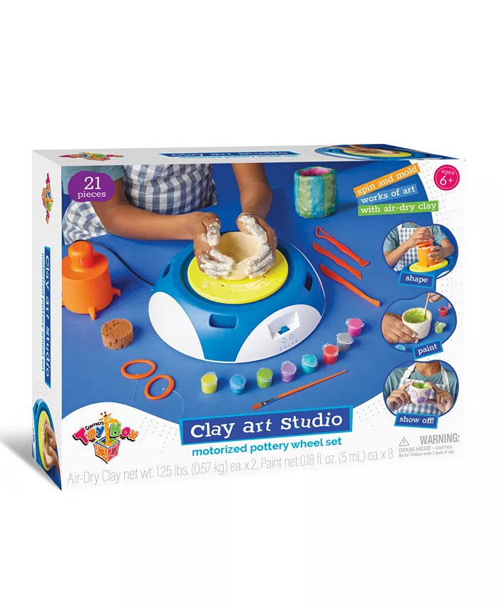 Geoffreys Toy Box Clay Art Studio Motorized Pottery 21 Pieces Wheel Set  Created for Macys