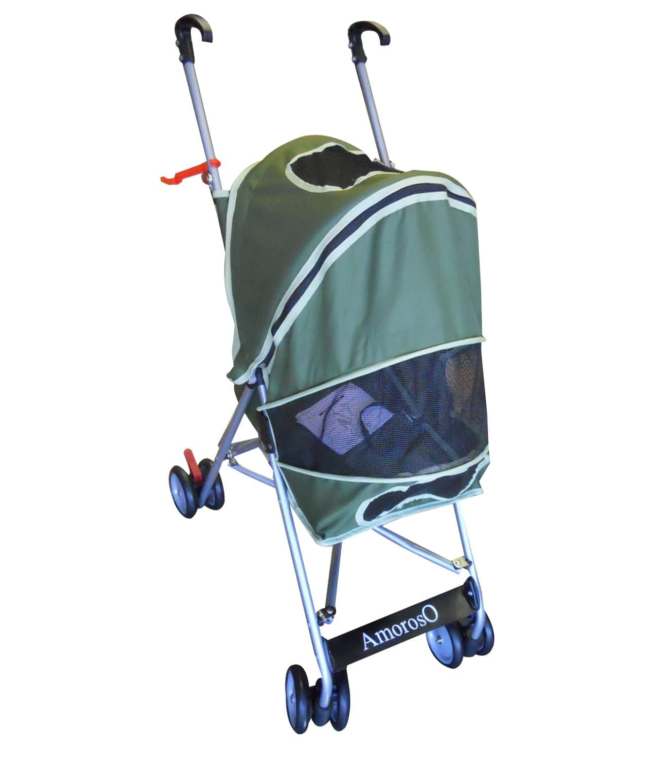 Pet Stroller | Dog Stroller and Cat Stroller Polyester， Heavy Duty， and Folding Pet Stroller For Travel | Mesh Viewing Window | Water-Proof And Stain-Proof | With Backside Storage