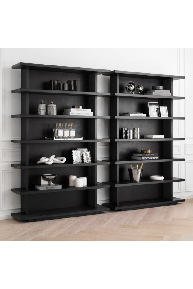 Charcoal Gray Oak Bookcase  Eichholtz Malibu   Transitional   Bookcases   by Oroa   Distinctive Furniture  Houzz