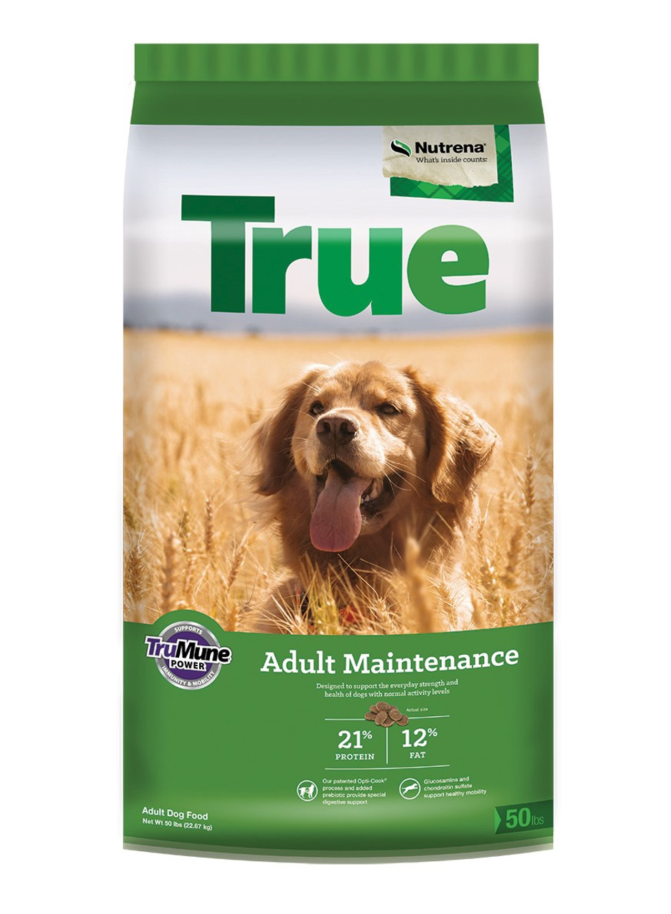 Nutrena True Adult Maintenance Dry Dog Food， 50lbs