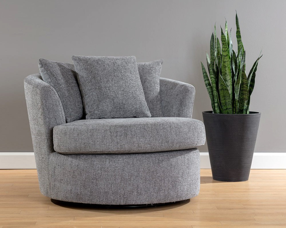 Romano Swivel Lounge Chair  Galaxy Dusk   Contemporary   Indoor Chaise Lounge Chairs   by Virgil Stanis Design  Houzz