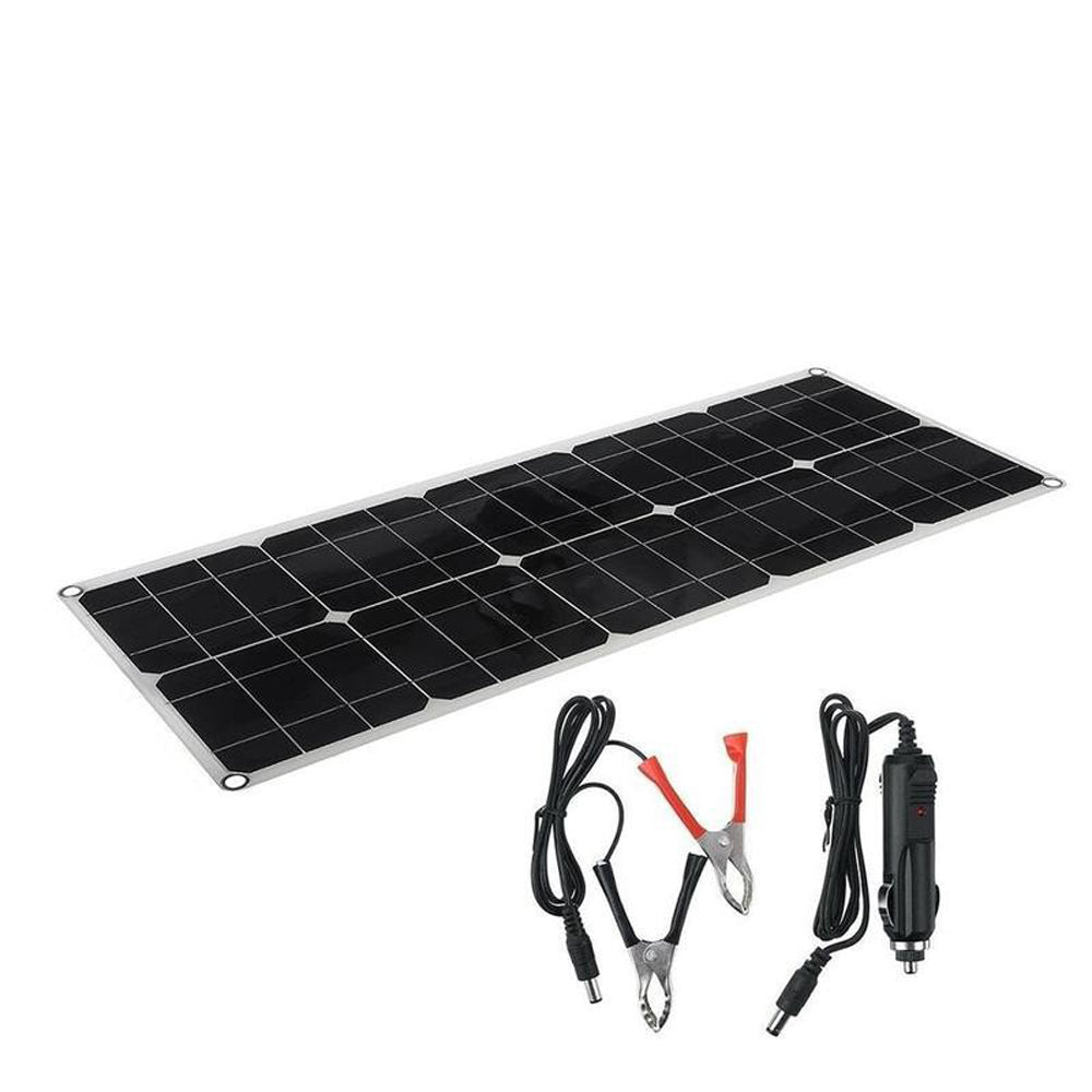 Portable Solar Panel 40W Monocrystalline Silicon Solar Charging Board Waterproof with DC/USB Output for Outdoor Camping Travel