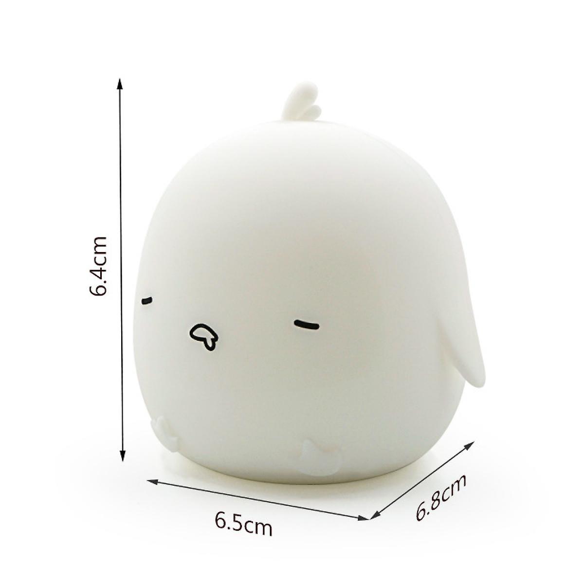 Cute Mini Chicken Kids Night Light， Silicone Battery Powered Nursery Nightlights