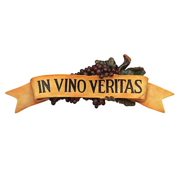 Design Toscano In Vino Veritas Wall Plaque