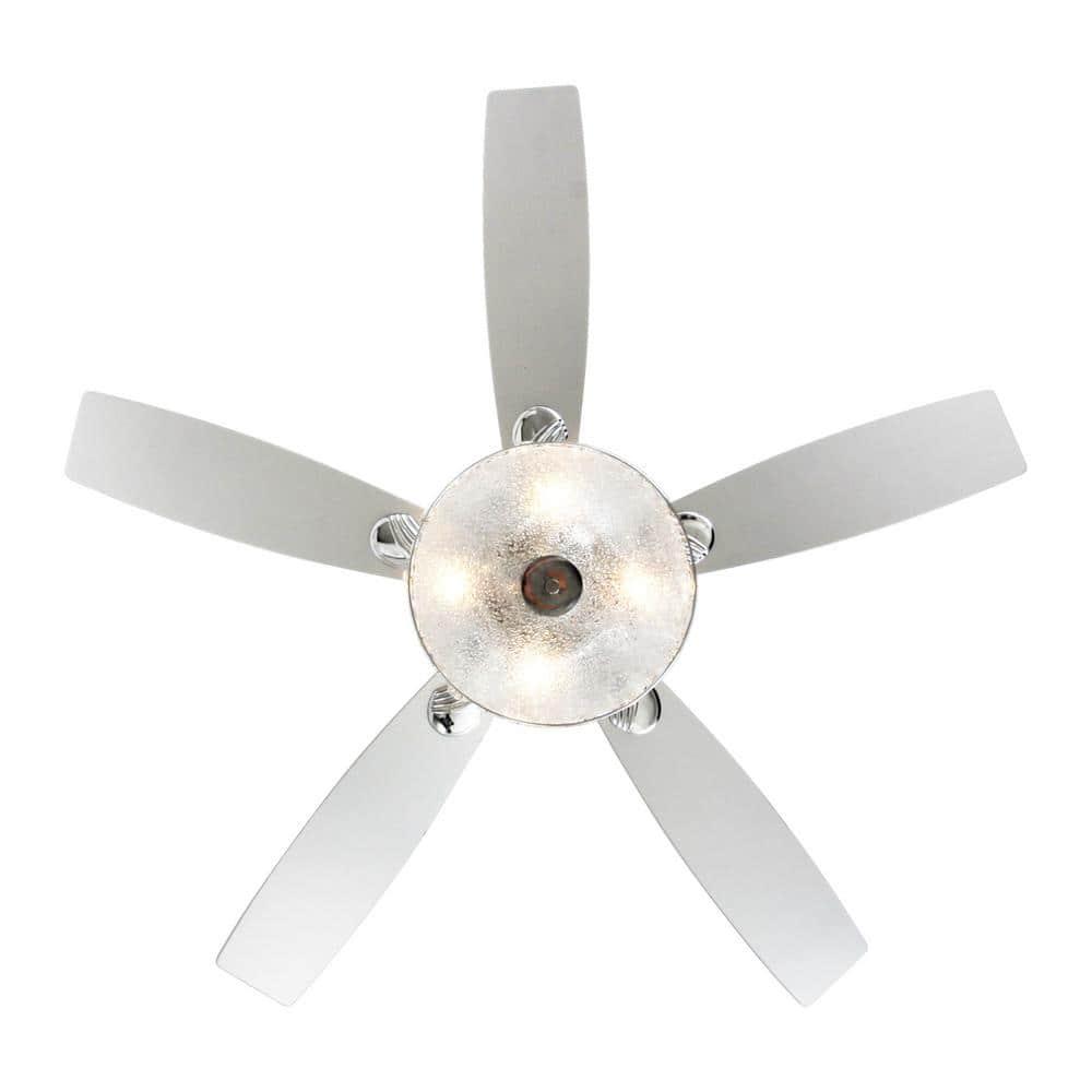 matrix decor 52 in Indoor Chrome Crystal Chandelier Ceiling Fan with Light and Remote Control