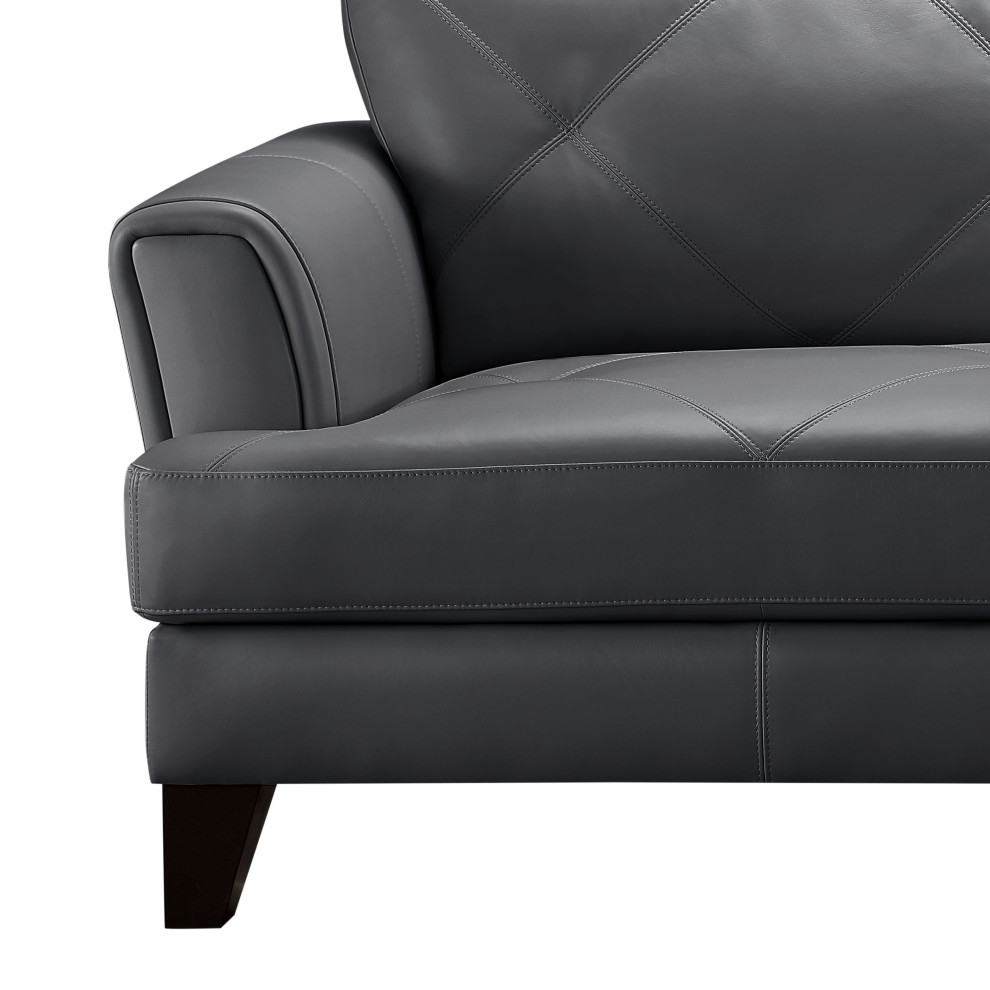 Savannah Leather Loveseat   Contemporary   Loveseats   by Abbyson Living  Houzz