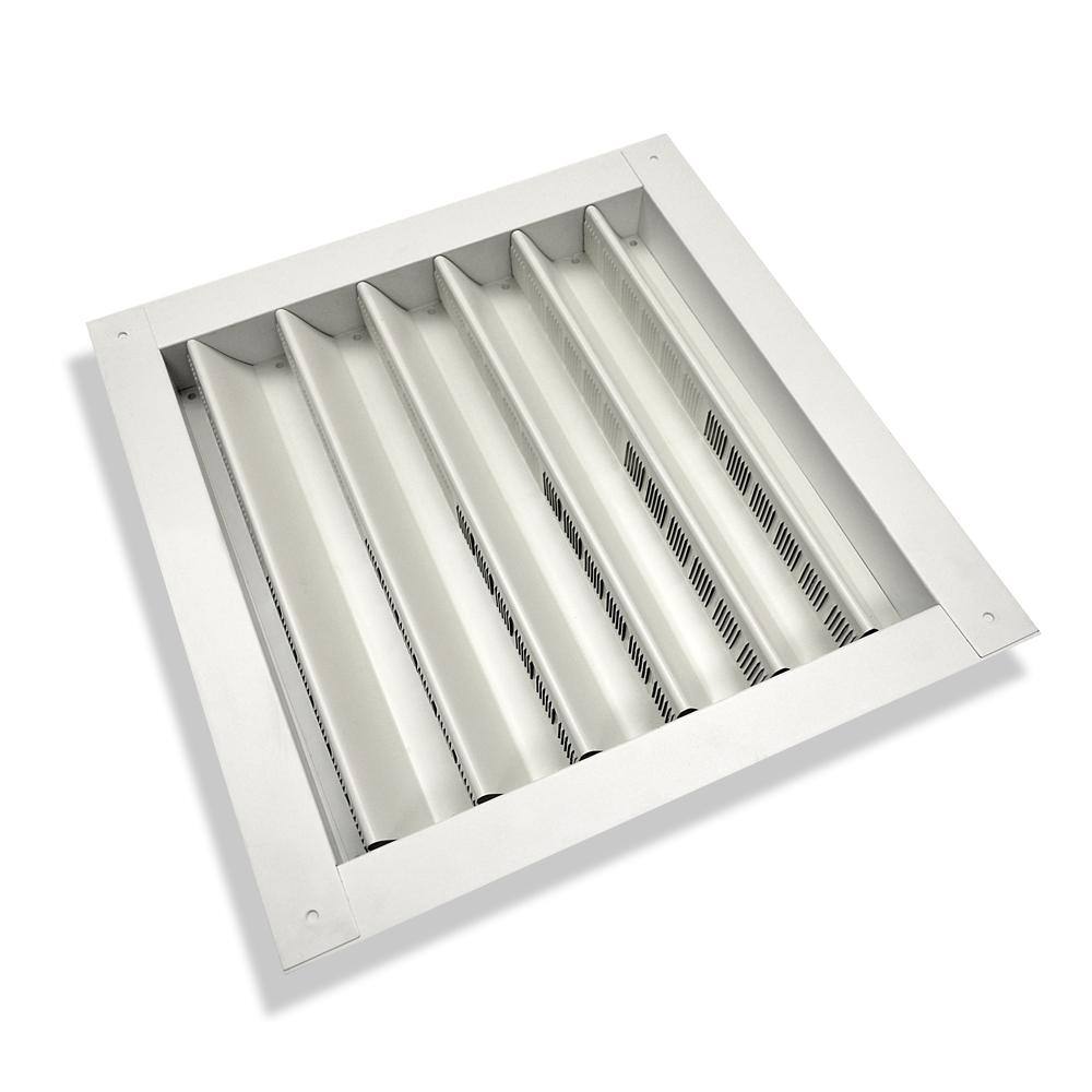 Master Flow 12 in. x 12 in. Aluminum Wall Louver Static Vent in White DA1212W