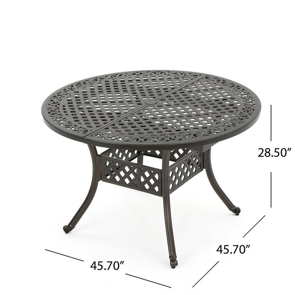 Outdoor Expandable Aluminum Dining Table with Lightweight and Stable Aluminum Frame