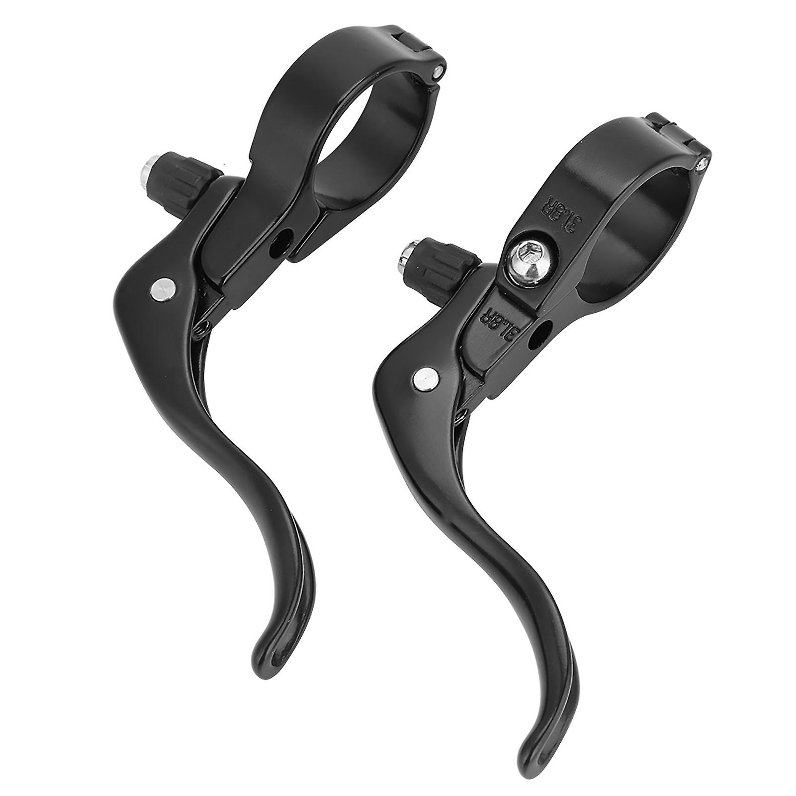 1 Pair Lightweight Aluminum Alloy Road Bike Bicycle Brake Lever Set 31.8mm Accessory(black)