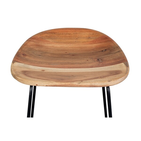 Porter Designs Neri Mid-Century Modern Solid Acacia Wood 18