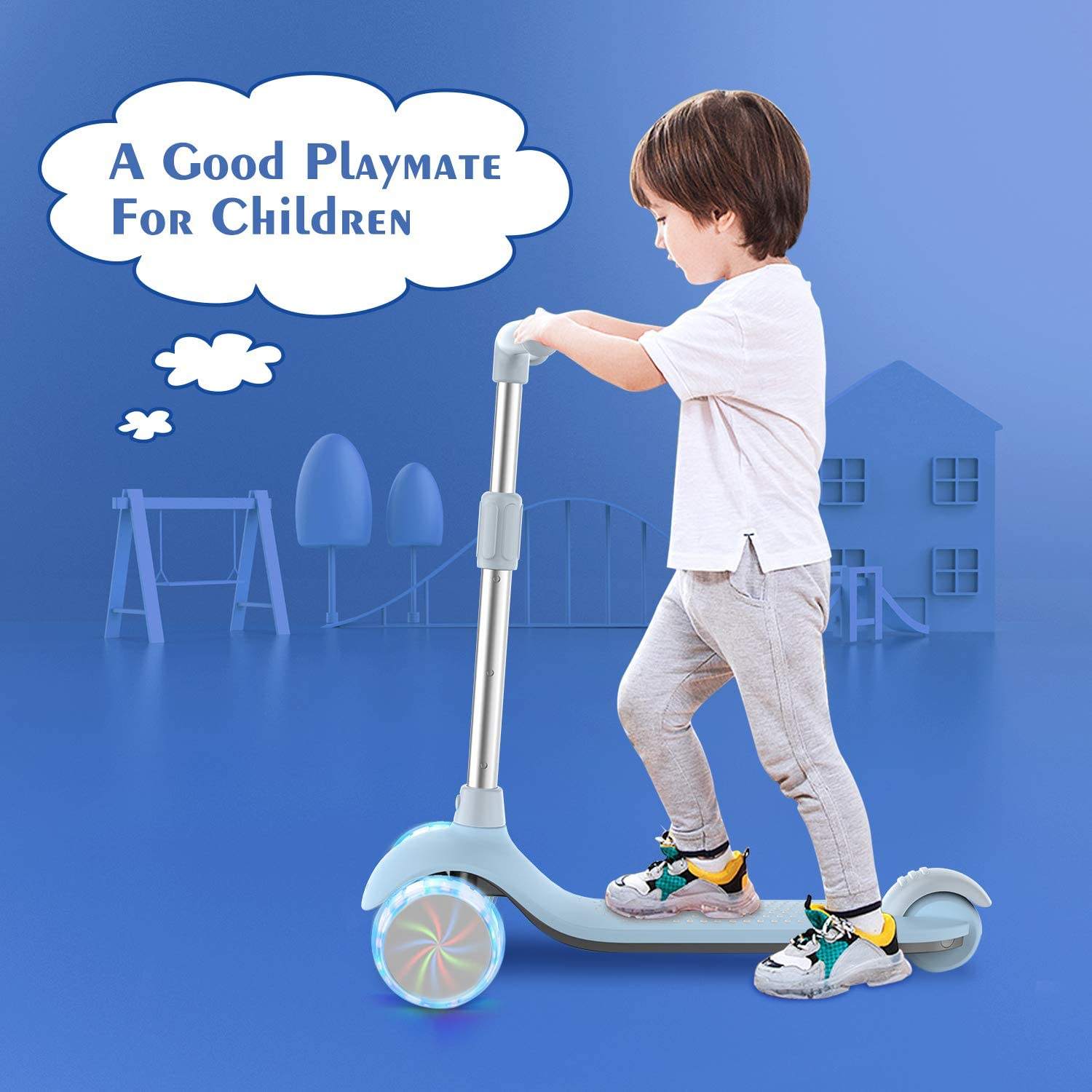 KOOLUX EU USA Baby toy walk balance bike three wheel kick scooters electric scooter for kids