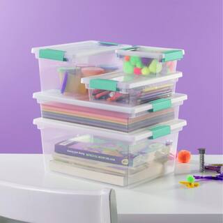 Sterilite Large File Clip Box Clear Storage Containers with Lid (6 Pack) 19638606 6 X 19638606