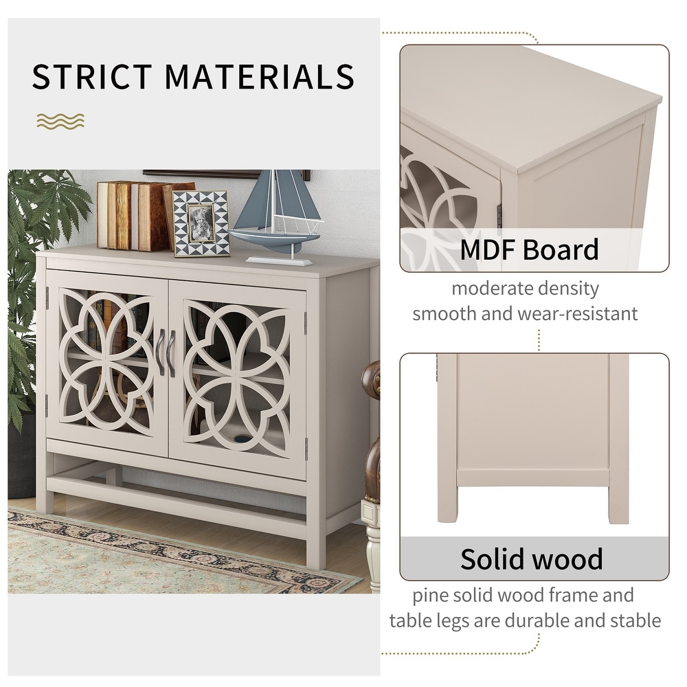 Decorative Wood Accent Storage Cabinet