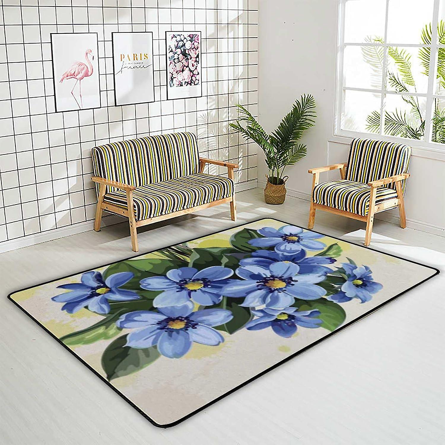 Soft Area Rugs Simple Board Game Template Floor Carpet Mat For Kids Playing Room Hardwood Floor Living Room 60x39in