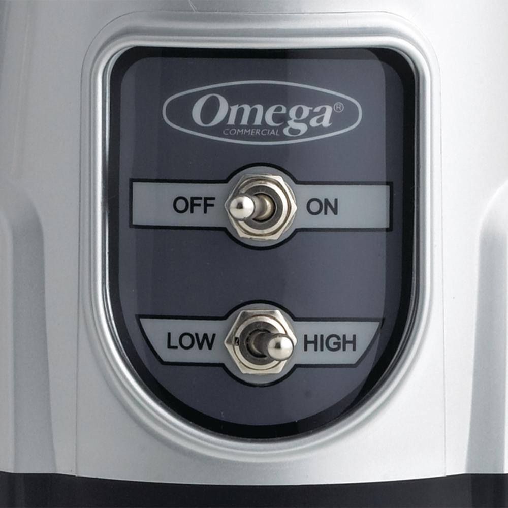 Omega 1 HP HighLow 48 oz. 2-Speed Silver Blender BL330S