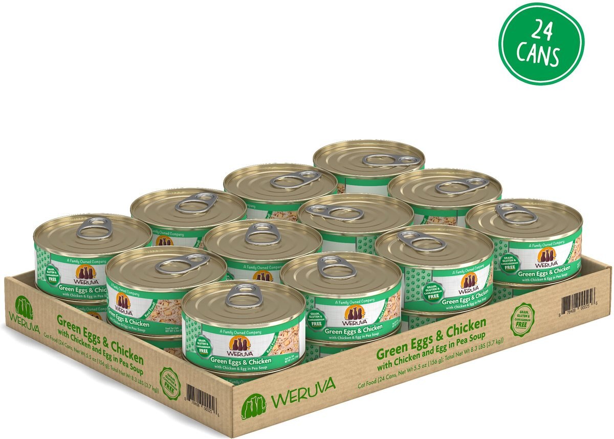 Weruva Green Eggs and Chicken with Chicken， Egg and Greens in Gravy Grain-Free Canned Cat Food