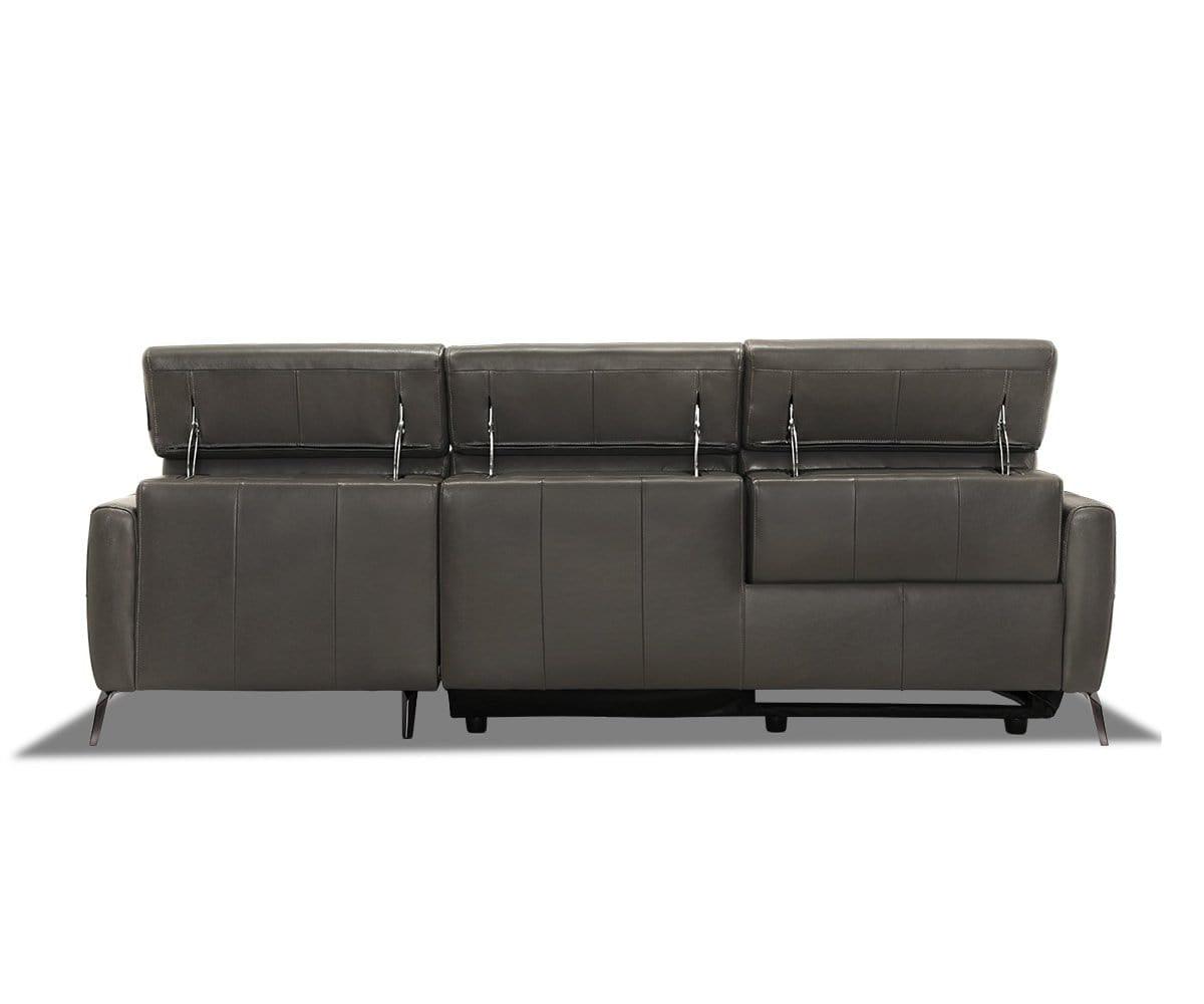 Vetali Leather Power Reclining Right Sectional