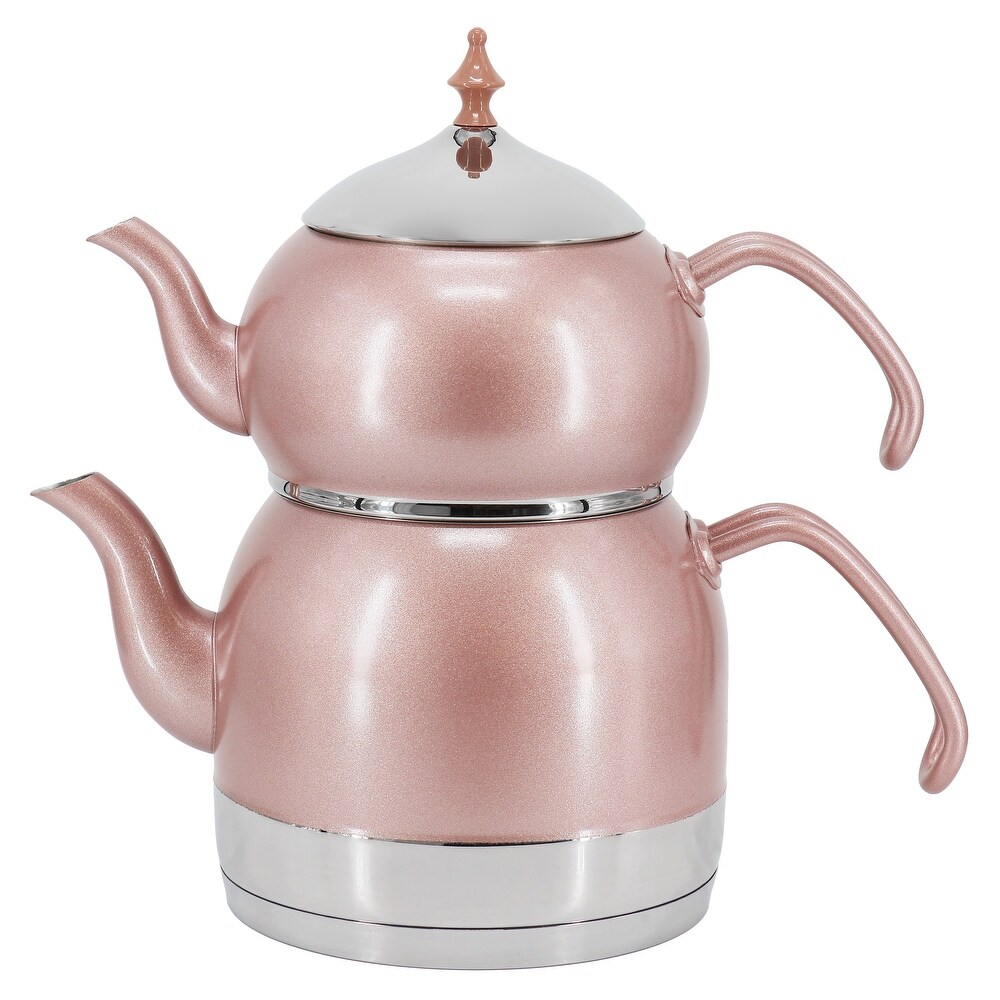 1.1 Liter Tea Pot and 2.4 Liter Kettle Set in Pink