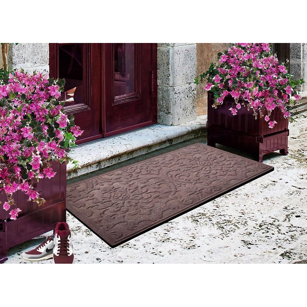 A1HC New  Weather Superior Dirt and Moisture Absorbing Polypropylene Door Mat with Non Slip Backing for Inside Outside Use