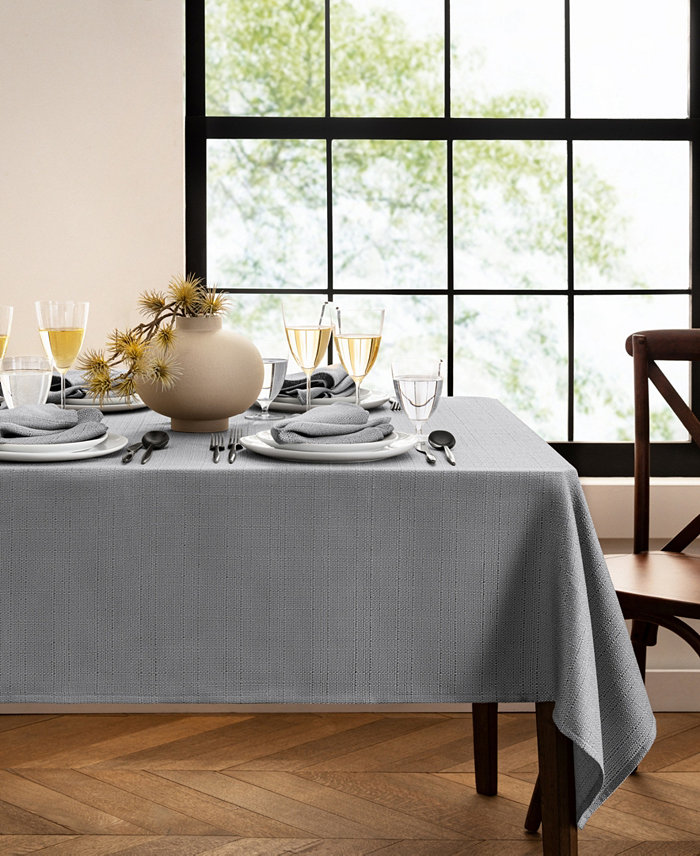 Elrene Laurel Solid Texture Water and Stain Resistant Tablecloth 60 x 84