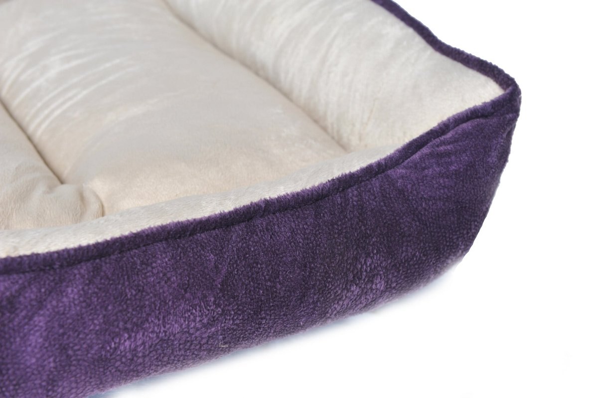 HappyCare Textiles Rectangle Ultra-Soft Bolster Cat and Dog Bed