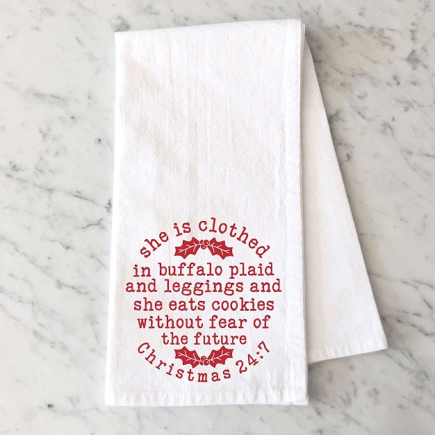 City Creek Prints Christmas 24 7 Tea Towels White