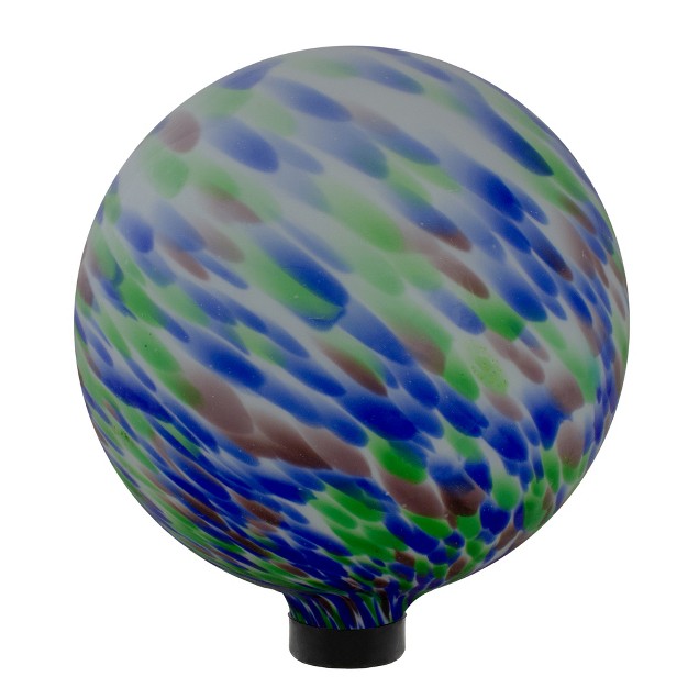 Northlight 10 Blue And Green Brush Strokes Outdoor Glass Garden Gazing Ball