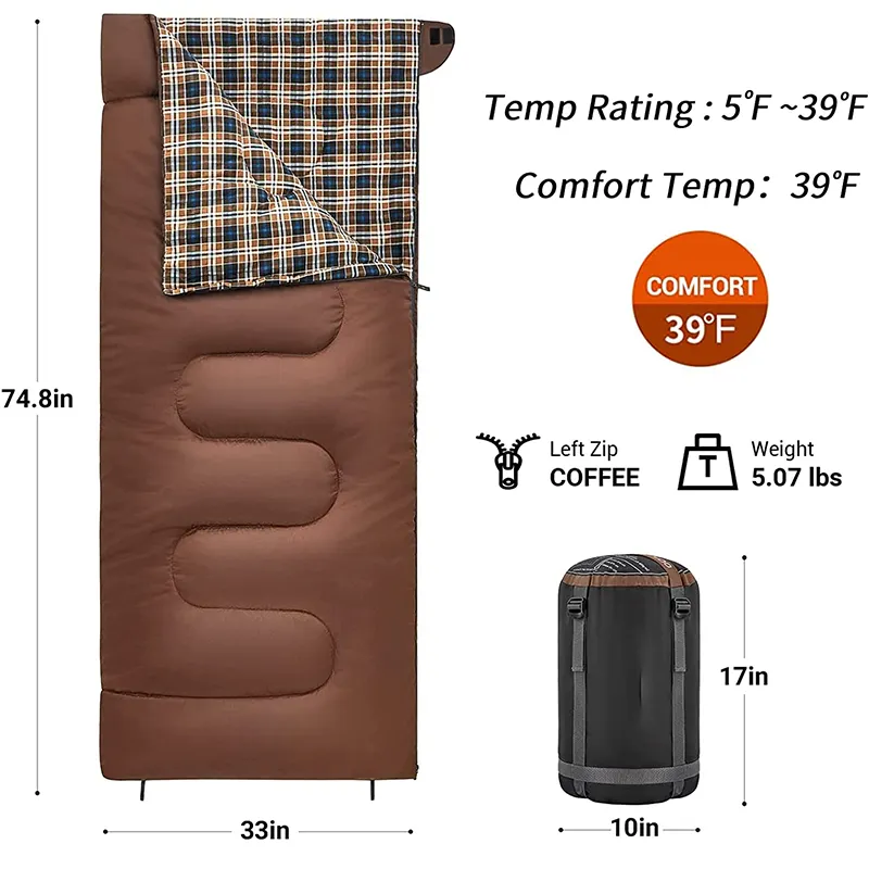 High Quality Sleeping Bag Zero Degree Winter Rectangle Extreme Warm Duck Down Sleeping Bag