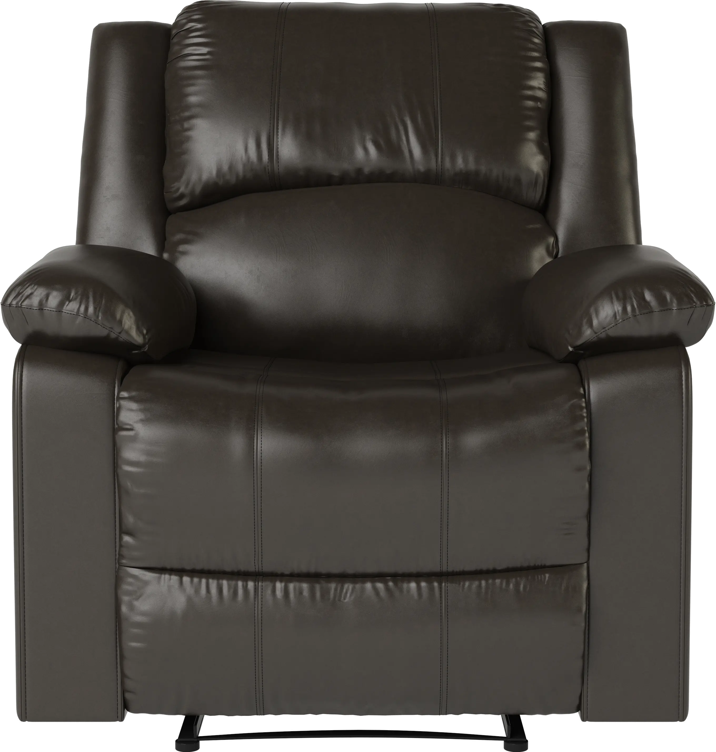 Java Brown Faux Leather Recliner Chair - Preston