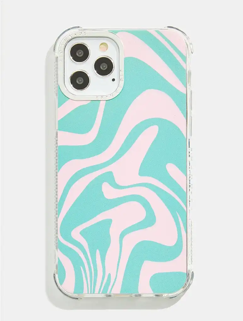 Blue striped iphone case