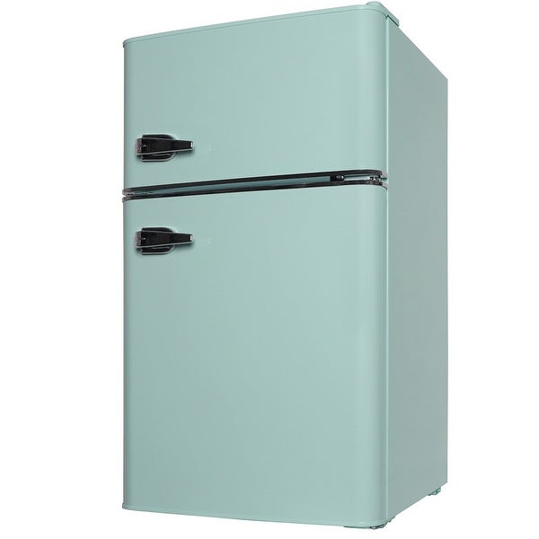 3.2 cu.ft. Mini Refrigerator with Freezer， Reversible Single Door， Energy Saving， Low Noise