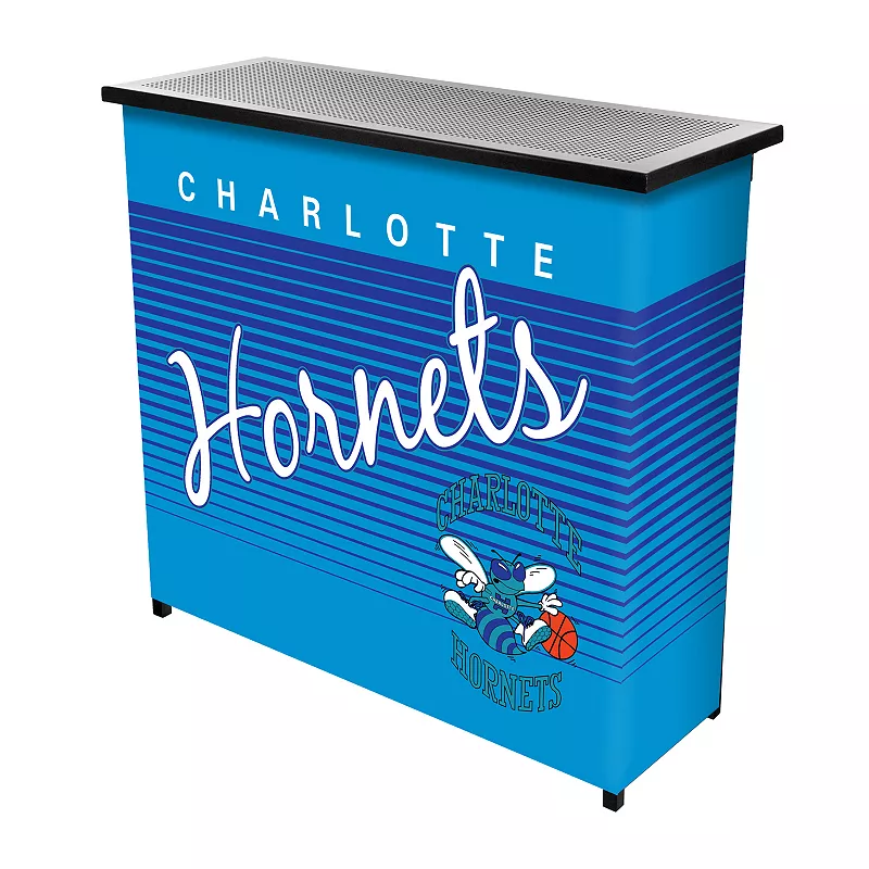 Charlotte Hornets Hardwood Classics 2-Shelf Portable Bar with Case