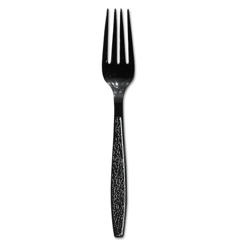 Dart Guildware Heavyweight Plastic Forks， Black， 1000/Carton (GDR5FK)