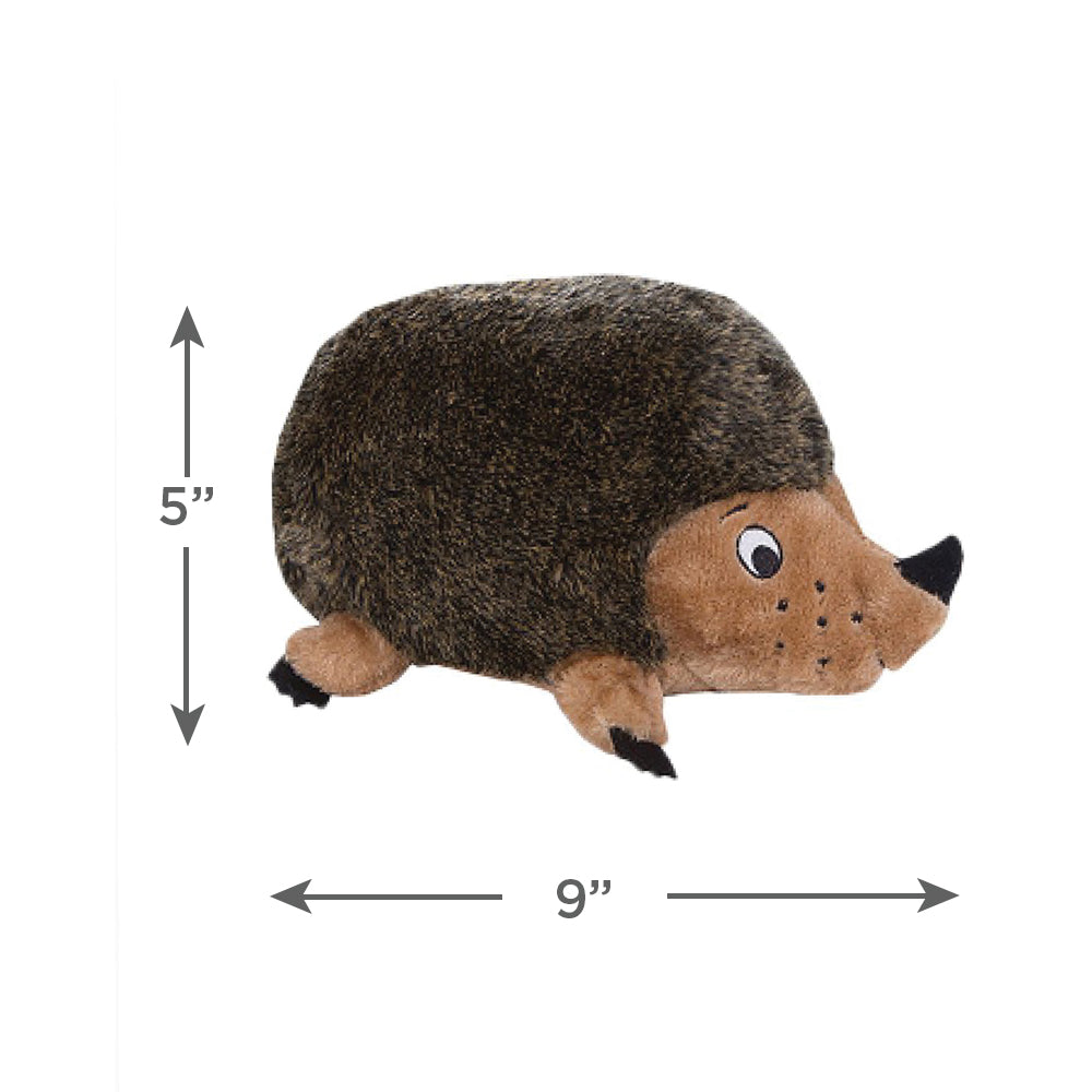 Outward Hound Hedgehogz Grunting Plush Dog Toy， Brown， Medium