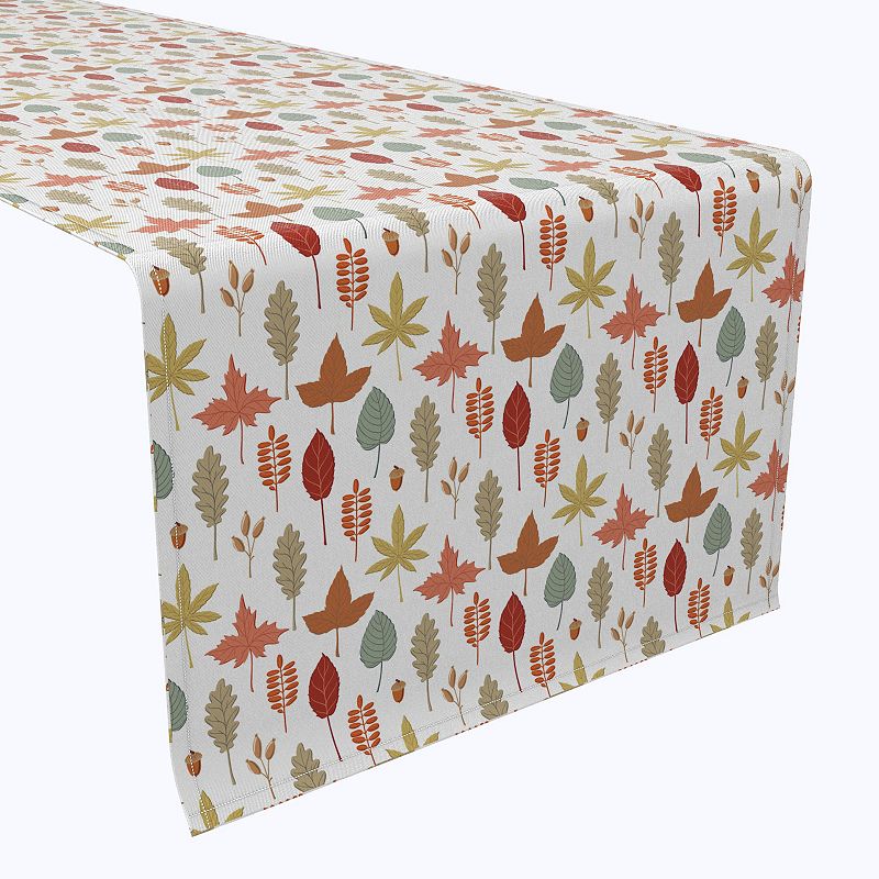 Table Runner， 100% Cotton， 16x72， Foliage Illustration