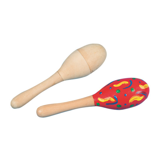 S S Worldwide Wooden Maracas Craft Kit