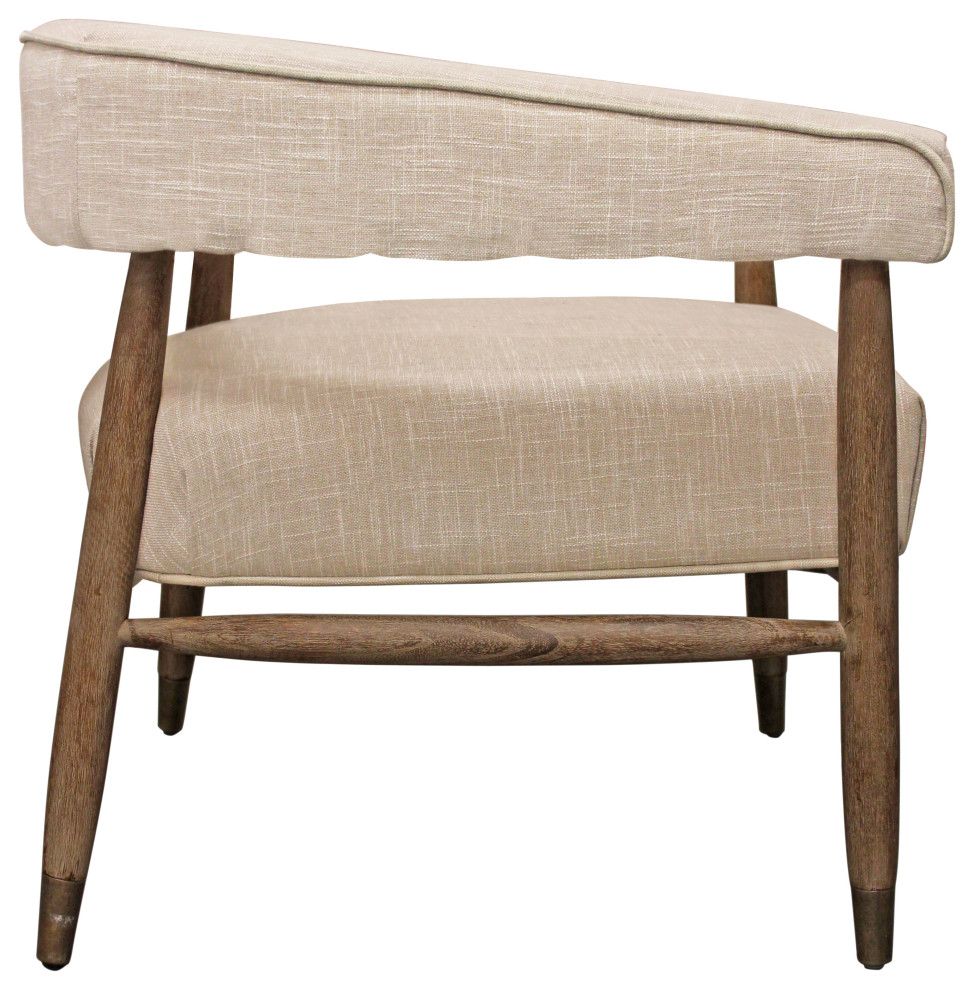 Quinn  Ivory Arm Chair   Midcentury   Armchairs And Accent Chairs   by Moti  Houzz