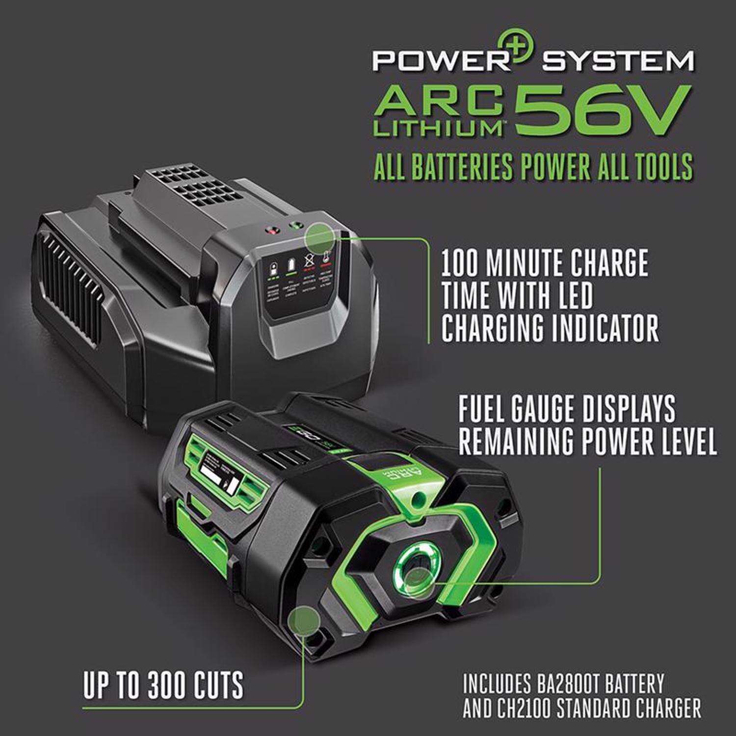 EGO Power+ CS1804 18 in. 56 V Battery Chainsaw Kit (Battery and Charger)