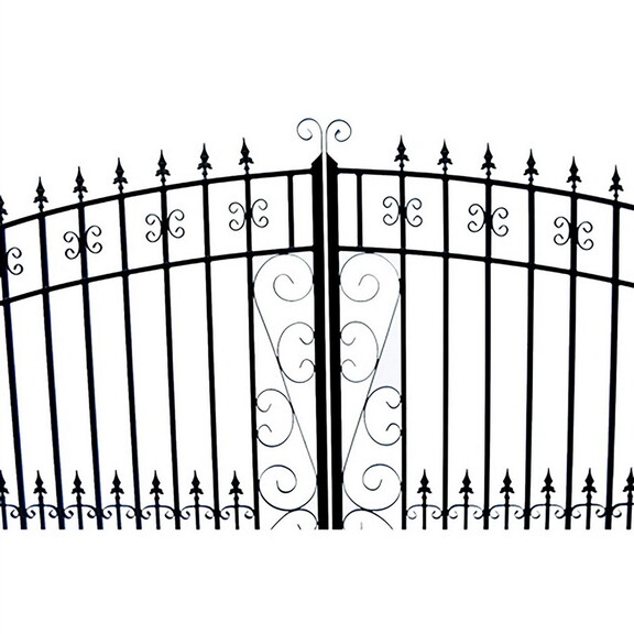 ALEKO DG16VEND AP Steel Dual Swing Driveway Gate  ...